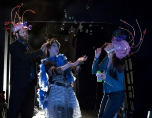 Nathaniel Kent, Jessica Pohly and Amy Landon in "The Coronation of the Shrimp Queen"; photo credit: Aaron Epstein